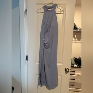 Elegant Lavender Halter Maxi Dress